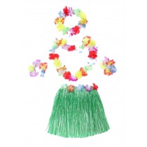 Beautiful Dress Costumes For Girls Hawaiian Grass Skirt Green