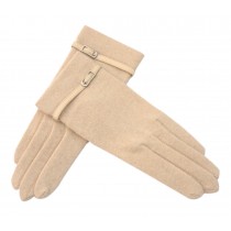 Wool Gloves Autumn And Winter ComfortableTouch Screen Classic Gloves Beige