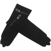 Classic Wool Gloves Autumn And Winter Keep Warm Touch Screen Gloves Black