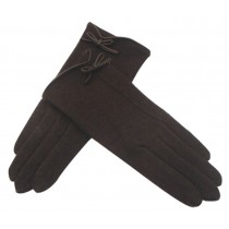 Wool Gloves Autumn And Winter Keep Warm Touch Screen Gloves Dark Coffee