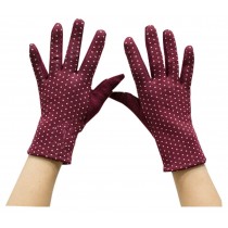 Simple Series Cotton Gloves Fashion Outdoor Gloves Keep Warm Gloves Wine Red