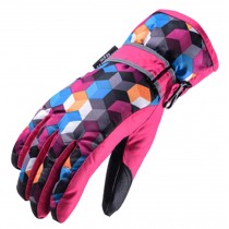 Cycling Gloves Winter Mittens Outdoor Gloves Fashional Rose Red