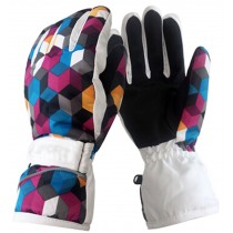 Colorful Ski Gloves Outdoor Warm Gloves Fashion Cycling Gloves White