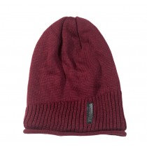 Simple Style Winter Cap Wool Hat Knitted Hat Beanie for Men Red