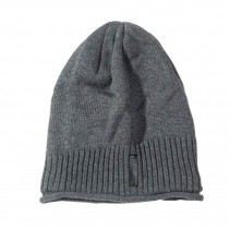 Gray Simple Style Men's Warm Winter Cap Wool Hat Knitted Hat Beanie