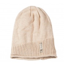 Beige Fashionable Winter Cap Wool Hat Knitted Hat Beanie for Men