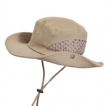 Khaki Summer Fold-up Fishing Hat Multifunctional Outdoor Sun Protection Flap Cap
