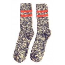 Retro Socks National Wind Socks Men's Socks Bold Line Socks Dark Gary
