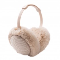 Beige Plush Winter Ear Warmer Foldable Earmuff Women/Men Fashion Ear Cover