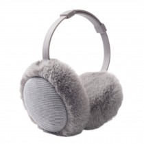 Grey Plush Winter Ear Warmer Foldable Earmuff Women/Men Fashion Ear Cover