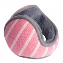 Pink Stripe Winter Ear Warmer Foldable Earmuff Women/Men Fashion Ear Cover