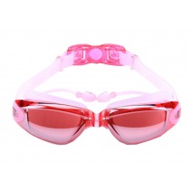 Fashion Goggles Adult Waterproof UV Protection Swim Goggles for Men Women Pink
