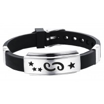 12 Zodiac Bracelets Titanium Steel Hand Ring Wristbands - Cancer