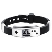 12 Zodiac Bracelets Titanium Steel Hand Ring Wristbands - Libra