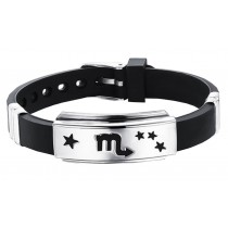 12 Zodiac Bracelets Titanium Steel Hand Ring Wristbands - Scorpio