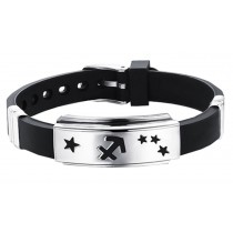 12 Zodiac Bracelets Titanium Steel Hand Ring Wristbands - Sagittarius