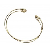Minimalist Metal Bangle Bracelet For Couple Delicate Jewelry Fashion Golden