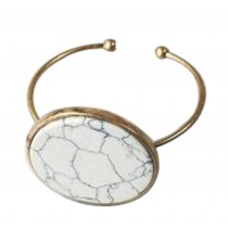 Fashion Minimalist Metal Bangle Bracelet For Couple Delicate Jewelry White