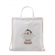 Cheap Canvas Drawstring Backpack Bag Stylish Lightweight String Bag Rabbit