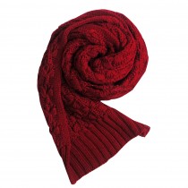 Men And Women Are Available Winter Warm Knitted Scarves [red]