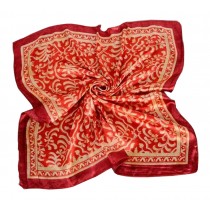 Elegant Ladies Silk Scarf Silk Square Scarf Chiffon Neckerchief Red