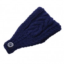 Stylish Knitted Hairband Wool Headbands Winter Sport Headwrap Navy