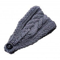 Stylish Knitted Hairband Wool Headbands Winter Sport Headwrap Grey