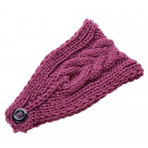 Stylish Knitted Hairband Wool Headbands Winter Sport Headwrap Purple