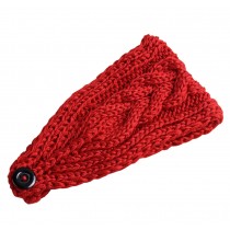 Stylish Knitted Hairband Wool Headbands Winter Sport Headwrap Red