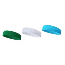 Set Of 3 Gym Workout Yoga Tops Headband Super Comfortable [Green White Blue]