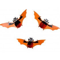 Set of 3 Halloween Party Decoration Property Bat Hanging Ornament
