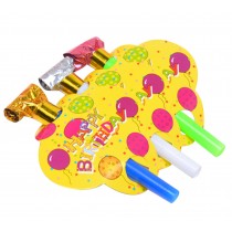 Set Of 20 Balloon Pattern Child Party Blowers/Noisemakers(Color Random)