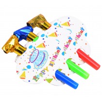20 Pieces Birthday Party Blowers For Child Party Supplies(Color Random)