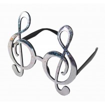 Funny Party Glasses Adorable Glasses Party Supply Musical Note Silver
