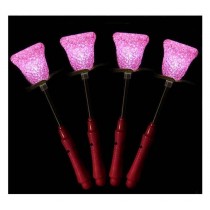 Set of 4 Light Sticks, Light up Toys Glow Stick Party Favors, Rose [Pink]