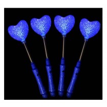 Set of 4 Light Sticks, Light up Toys Glow Stick Party Favors, Heart [Blue]