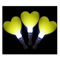 Set of 3 Light Sticks, Light up Toys Glow Stick Party Favors, Heart [Yellow]