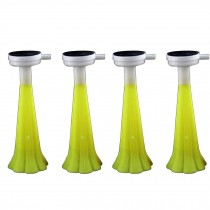 Set of 4 Plastic Vuvuzela Stadium Horn Noise Maker for Football Games [Yellow]