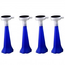 Set of 4 Plastic Vuvuzela Stadium Horn Noise Maker for Football Games [Blue]