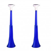 Set of 2 Collapsible Vuvuzela Stadium Horn Noise Maker [Blue]