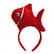 2 Piece Creative Performance Props Lovely Red Fish Headband