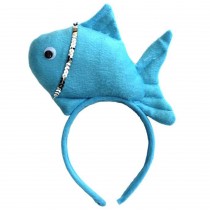 2 Piece Creative Performance Props Lovely Blue Fish Headband