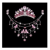 Princess Dress up Accessories Jewelry Set Birthday Party Favor [Butterfly+Pink]