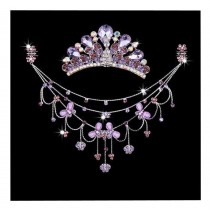Princess Dress up Accessories Jewelry Set Birthday Party Favor [Purple]