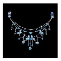 Princess Dress up Accessories Jewelry  Forehead Chain [Blue]