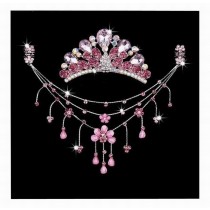 Princess Dress up Accessories Jewelry Set  [Peacock + Pink]