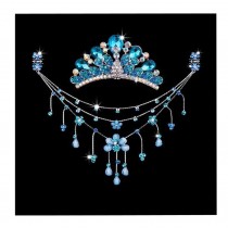 Princess Dress up Accessories Jewelry Set  [Peacock + Blue]