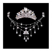 Princess Dress up Accessories Jewelry Set  [Peacock + White]