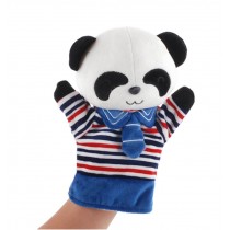 Soft Plush Cute Animal Babies Children Hand Puppet Toys Panda Blue