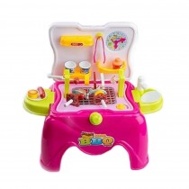 Creative Kids Pretend Play Toy Kitchen Playset Stool BBQ Pink